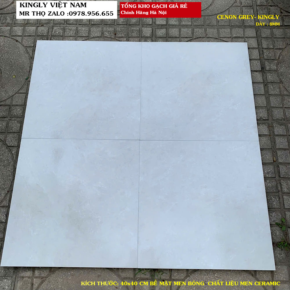 Gạch lát nền 40x40 giá rẻ xuất khẩu Dư MIKADO A1 CENON GREY